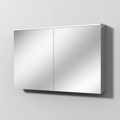 Productafbeelding van Sanipa Reflection aluminium spiegelkast ARND 120 met LED-verlichtingspaneel