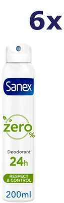 Obrázek produktu pro 6x Sanex Deospray Zero% Normal (6 x 200 ml)