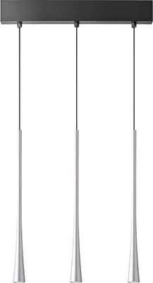 Zdjęcie produktu dla Dafne - Biała lampa wisząca 16,5W, ciepłe światło 3000K, IP20 - 3-punktowa lampa sufitowa LED o nowoczesnym designie - aluminium satynowe białe