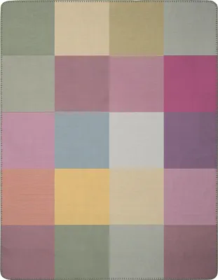 Produktbild von Biederlack Wohndecke BLOCKKARO BL 150x200 cm bunt Decke Kuscheldecke