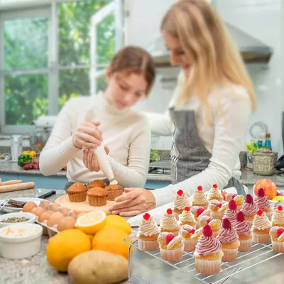 Produktbild von Abkühlrost, 2 Etagen, rostfreies Stahl, Kuchenrost, Auskühlrost, rechteckig, stapelbar, Backrost, Kühlrost für Kekse, Brot und Pizza, faltbar und stapelbar