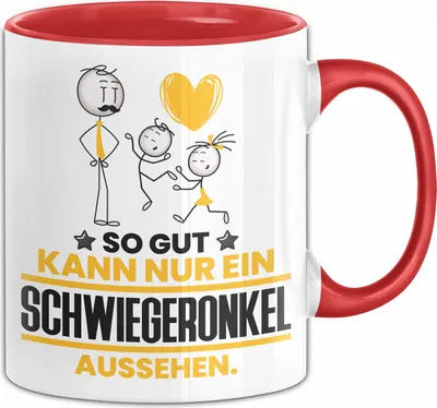 Produktbild von Schwiegeronkel Geschenk Tasse So Gut Kann Nur Ein Schwiegeronkel Aussehen Geschenkidee Kaffee-Becher (Rot)