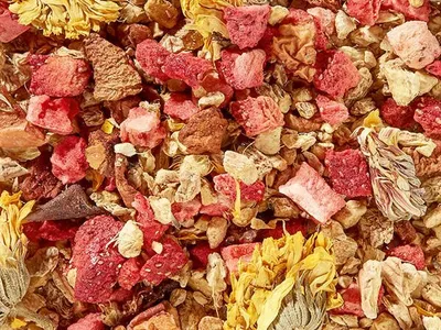 Produktbild von 1 kg Gewürzteemischung Ingwer Erdbeer Shot aromatisiert