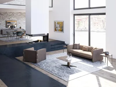 Zdjęcie produktu dla Wohnzimmer Komplett Sofa Dreisitzer Polstermöbel Sessel Desing Couchtisch