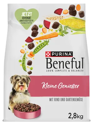 Productafbeelding van BENEFUL Kleine traktaties voor kleine rassen, met rundvlees, 4 x 2,8 kg