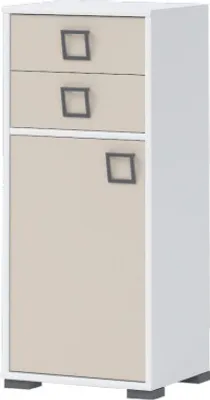 Produktbild von Kinderzimmer - Kommode Benjamin 22, Farbe: Weiß / Creme - Abmessungen: 102 x 44 x 37 cm (H x B x T)