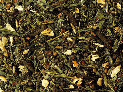 Produktbild von 1 kg Gewürzteemischung mit Grüntee Green Chai Kardamom-/Zimt-Note aromatisiert