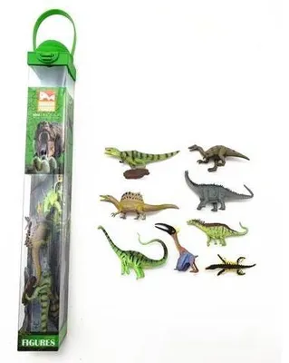 Zdjęcie produktu dla Zestaw figurek dinozaurów w tubie, 8 sztuk, przeznaczony dla dzieci od 3 roku życia