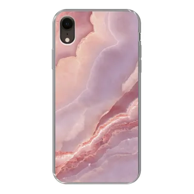 Obrázek produktu pro Kryt na mobilní telefon pro Apple iPhone XR Přírodní kámen - růžová - zblízka Silikonové měkké pouzdro