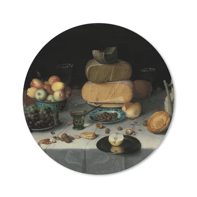 Produktbild von MuchoWow® Mauspad Mousepad Stilleben mit Käse - Gemälde von Floris Claesz. van Dijck 20x20 cm - Mousepads - Maus Mat - Pad - Mausunterlage - Schreibtischmatte