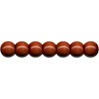Produktbild von Holzperlen D: 12 mm braun 35 Stück mit Lochbohrung