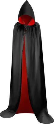Zdjęcie produktu dla Czarna peleryna uni  z kapturem - kostium wampira na Halloween XXXL