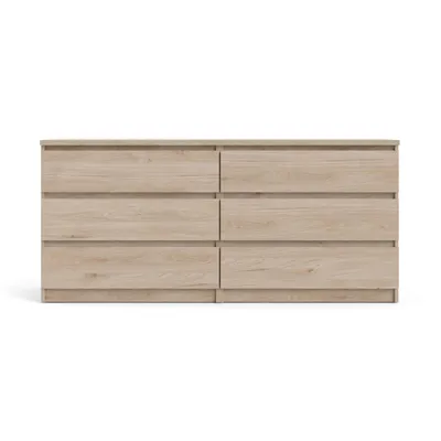 Image de Commode Nada 6 tiroirs finition hickory.