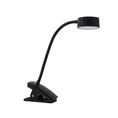 Produktbild von Lindby LED-Akku-Klemmleuchte Maori, schwarz, Metall, CCT