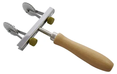 Messer-Set, 2 Klingen, Edelstahl, Holzgriff, 4 cm, Weiß