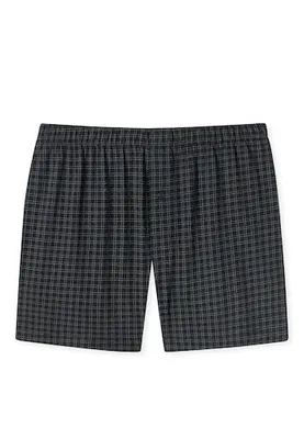 Produktbild von SCHIESSER Baumwolle Casuals boxer (1-pack), heren boxershorts jersey zwart geruit