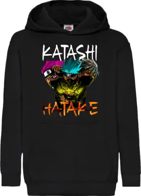 Produktbild von Kinder Kapuzenpullover Naruto Kakashi Hatake 09, 7-8 Jahr - 128 / Schwarz
