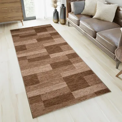 Immagine prodotto di Tapiso Runner Antiscivolo Moderno Marrone Soggiorno 100 x 210