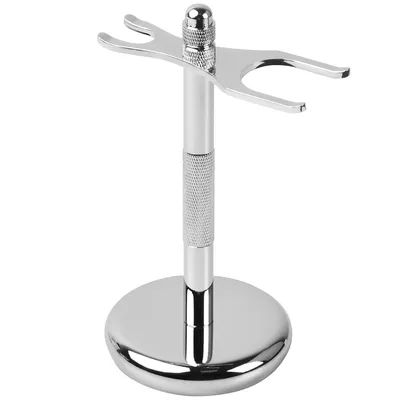 Produktbild von Rasierständer aus Edelstahl Silber,für Rasierhobel & Rasierpinsel - hochwertiges Zubehör für dein Badezimmer,Badezimmer-Standfuß