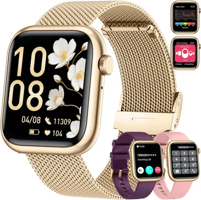 Produktbild von Smartwatch für Damen und Herren mit Smartphone- und Fitnessfunktion 20 Sportmodi, Herzfrequenzmesser, Schrittzähler, IP68 wasserdicht
