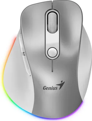 Obrázek produktu pro GENIUS Genius Ergo 9000S Pro/Ergonomická/Optická/Pro praváky/2 400 DPI/USB+BT/Stříbrná