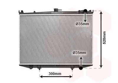 Produktbild von VAN WEZEL 13002064 Kühler Wasserkühler Motorkühler für NISSAN PICK UP (D21) TERRANO I (WD21)
