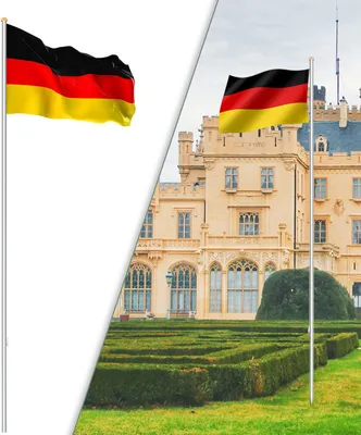 Produktbild von Jiubiaz Aluminium Fahnenmast 6,50m inkl Seilzug inkl Deutschlandfahne Flaggenmast Mast Flagge Alu