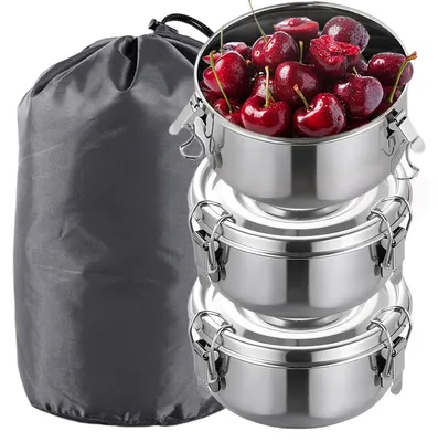 Obrázok produktu pre TRANKIELO® - Okrúhla obloženková nádoba z nehrdzavejúcej ocele – 240 ml – Bez BPA – Ideálna na obed, desiatu a raňajky