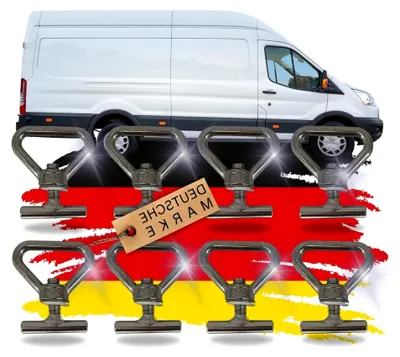 Produktbild von 8 Zurrösen zur Ladungssicherung kompatibel mit Mercedes Benz Vito V-Klasse W447 Viano W639 Schrauben Führungsschiene