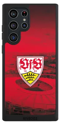 Produktbild von NIVOCASE Handyhülle für Samsung Galaxy S22 Ultra Hülle NIVOpure Case Schwarz Offizielles Lizenzprodukt Stadion VfB Stuttgart