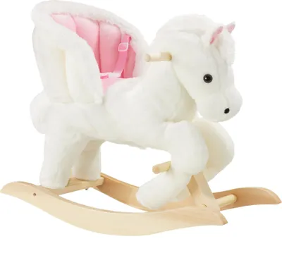 Image de Cheval à bascule au design de qualité à partir de 18 mois - rose/blanc