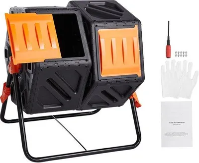 Produktbild von Kompostbehälter, 37 Gallonen - 2 Öffnungen - BPA-freies Design, für Garten, Terrasse und Außenanwendung