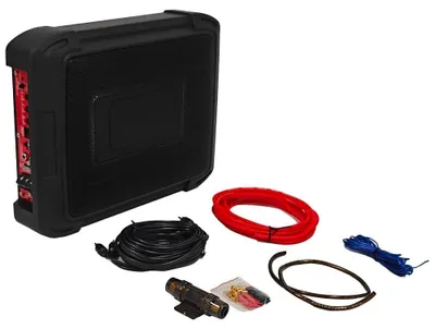 Produktbild von Auto Subwoofer mit Verstärker - Untersitz Subwoofer - Hohe Leistung - Starker Tiefton - Aktive Bassbox - Inkl. Anschlusskabel