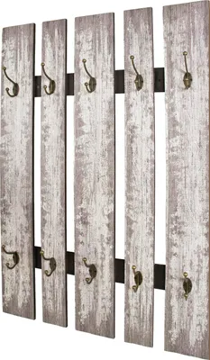 Produktbild von HAKU Wandgarderobe grau - MDF, Metall, B/H/T: 65x100x9 cm