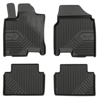 Productafbeelding van Rubberen automatten voor Nissan Qashqai I 2006-2013 (crossover) – 4-delig, zwart, op maat