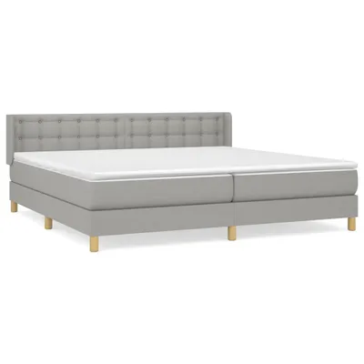 Produktbild von vidaXL Boxspringbett mit Matratze Hellgrau 160x200 cm Stoff