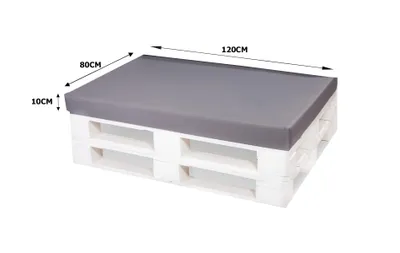 Produktbild von Vankúšik na paletu 120x80cm| podsedák europaliet| detský vankúšik na podlahu| paletový vankúš vonkajší šedý| Balkón s podlahovým vankúšom