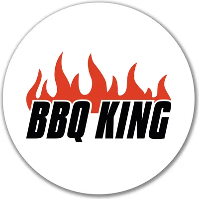 Produktbild von Huuraa Aufkleber BBQ King Flammen 10cm rund Sticker Geschenkidee