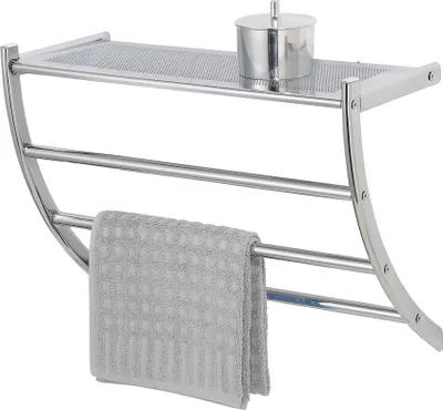 Produktbild von WENKO Exklusiv Wand Bad Regal Handtuchhalter Wand Ablage Bad Regal Dusch 56 cm