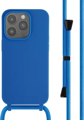 Produktbild von imoshion SilikonHülle mit Band iPhone 14 Pro - Blau