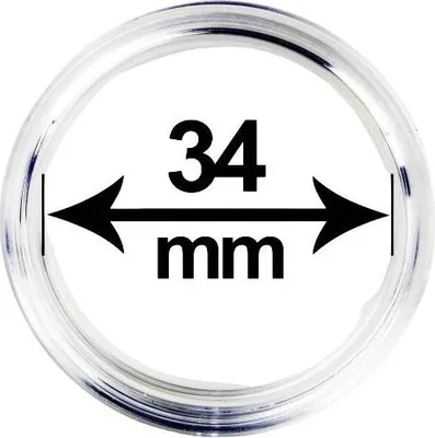 Obrázek produktu pro Kapsle (pouzdro) na mince, vnitřní průměr 34 mm