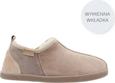 Produktbild von Vanuba Herren Pantoffeln Dorper Lammfell-Hüttenschuhe | geschlossene Hausschuhe in Gr. 40-47 und 4 Farben, handgefertigt