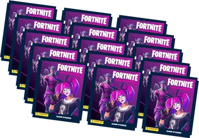 Produktbild von Fortnite Black Frame Sticker Serie 2 (2020) - 15 Tüten (75 Sticker)