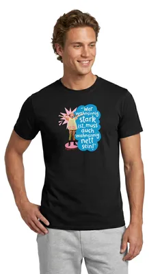Produktbild von Spreadshirt Pippi Langstrumpf Mit Spruch Männer T-Shirt, M, Schwarz