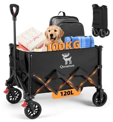 Immagine prodotto di Carrello pieghevole con ruote grandi e capacità di 120 litri