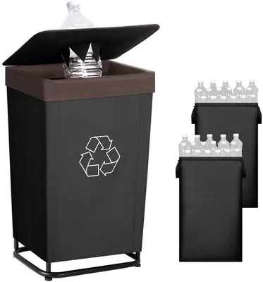 Produktbild von Famanu Flaschenbehälter mit Deckel für Pfandflaschen und Glas