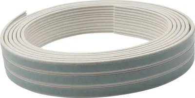 Produktbild von Dichtungsprofil selbstklebend, Typ K, Kunststoff weiß, 1 Stück = 7,5 Meter