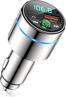 Produktbild von FM transmitter auto bluetooth 5.3, pd qc3.0 schnellladegerät, freisprecheinrichtung & musikplayer, dual usb Kfz-Empfänger