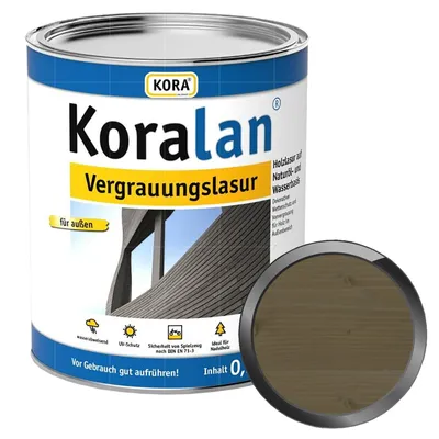 Produktbild von KORA Koralan Vergrauungslasur - 0.75 Liter (FLINT) Wetterschutzlasur