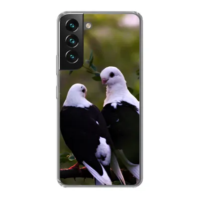 Produktbild von MuchoWow® Handyhülle Schutzhülle Hülle für Samsung Galaxy S22 Vögel - Zweig - Blätter Silikon Softcase Handy Hülle - Mobiltelefonhülle